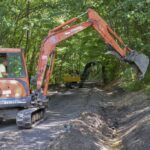 Stone Paving crew work on Kingwood rail-trail